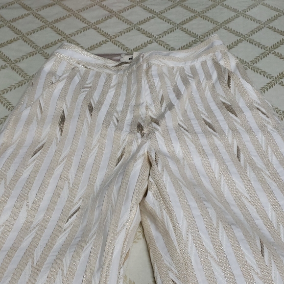 Anthropologie Porridge Kelyn Striped Gold Trousers - Picture 8 of 10